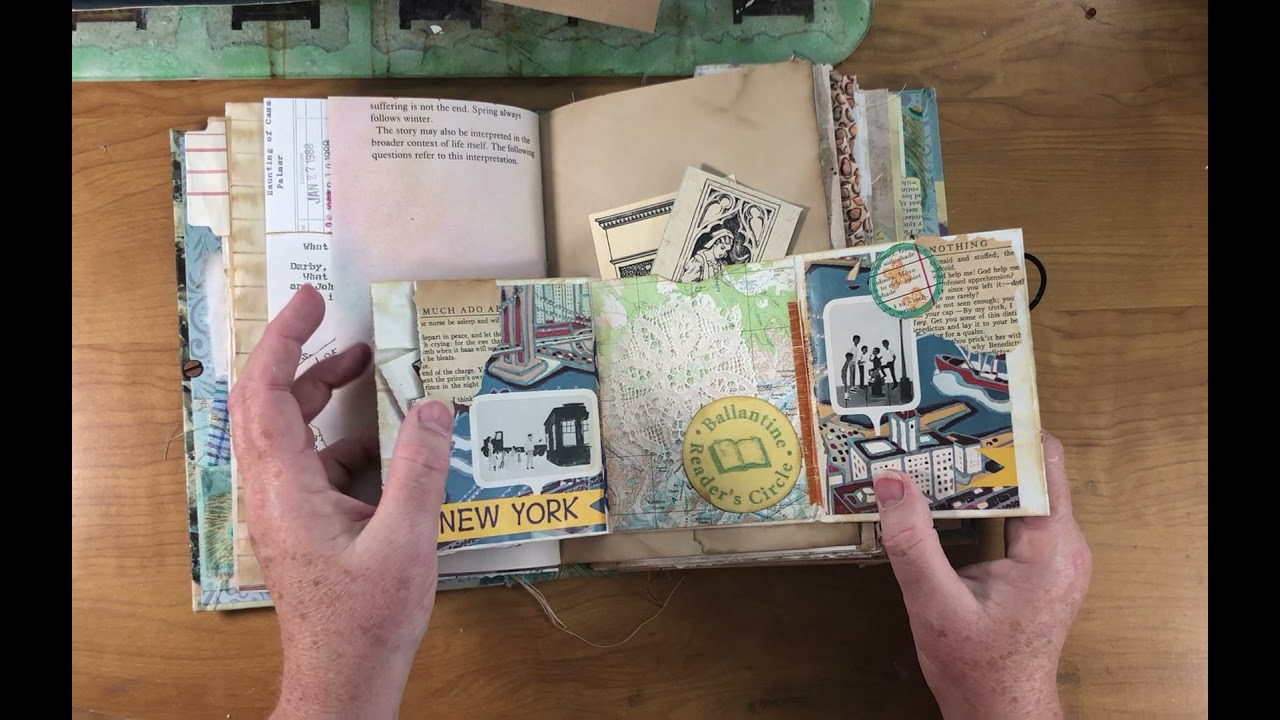 Stories to Remember Reading Log Book Themed Junk Journal flip through