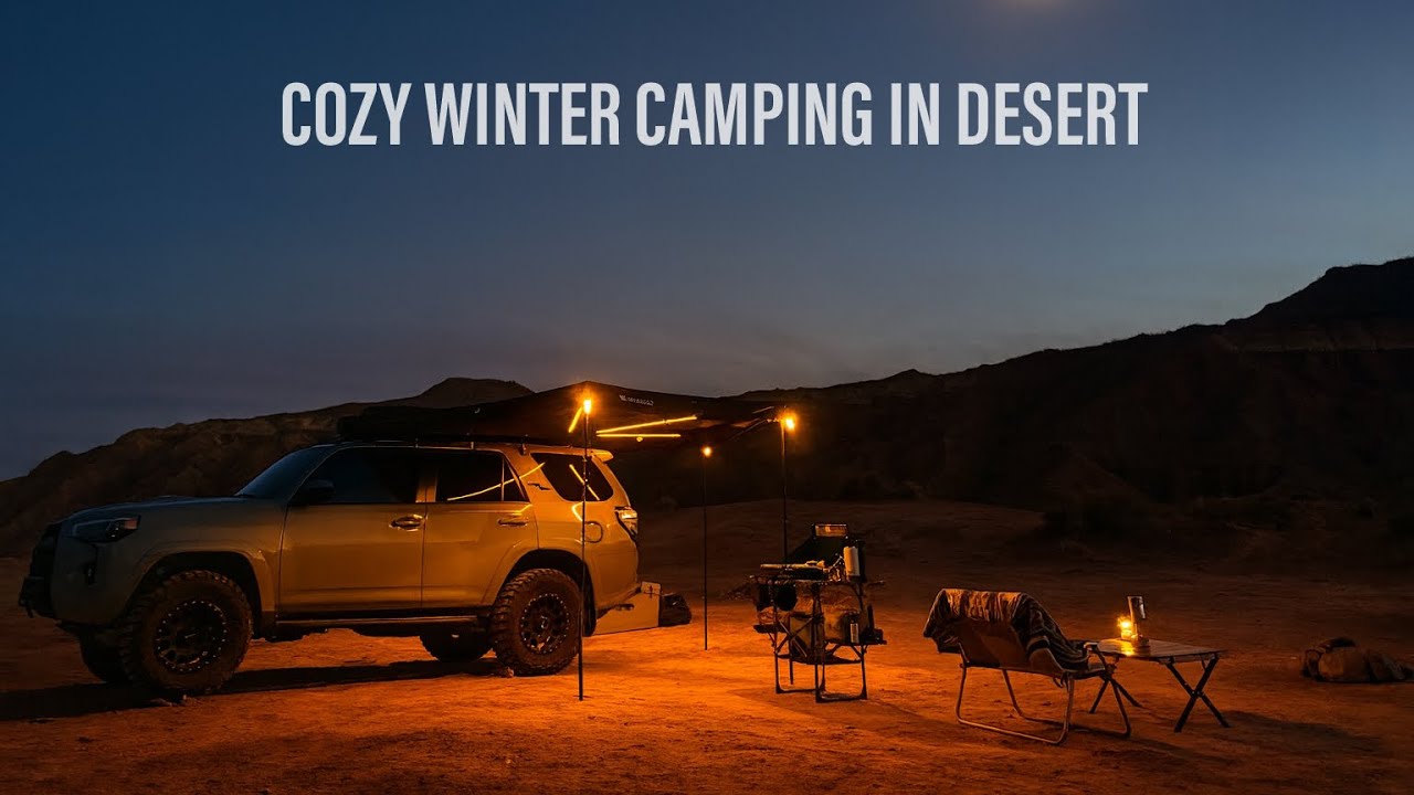 Silent Desert Camping in Toyota 4Runner| Dramatic Views & Cozy Cooking