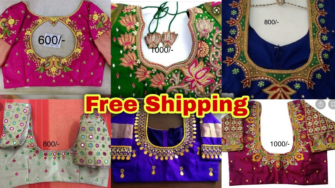 Computer Embroidery&maggam work blouses@very reasionable price|Blouse stitching also availabl|Bsmart