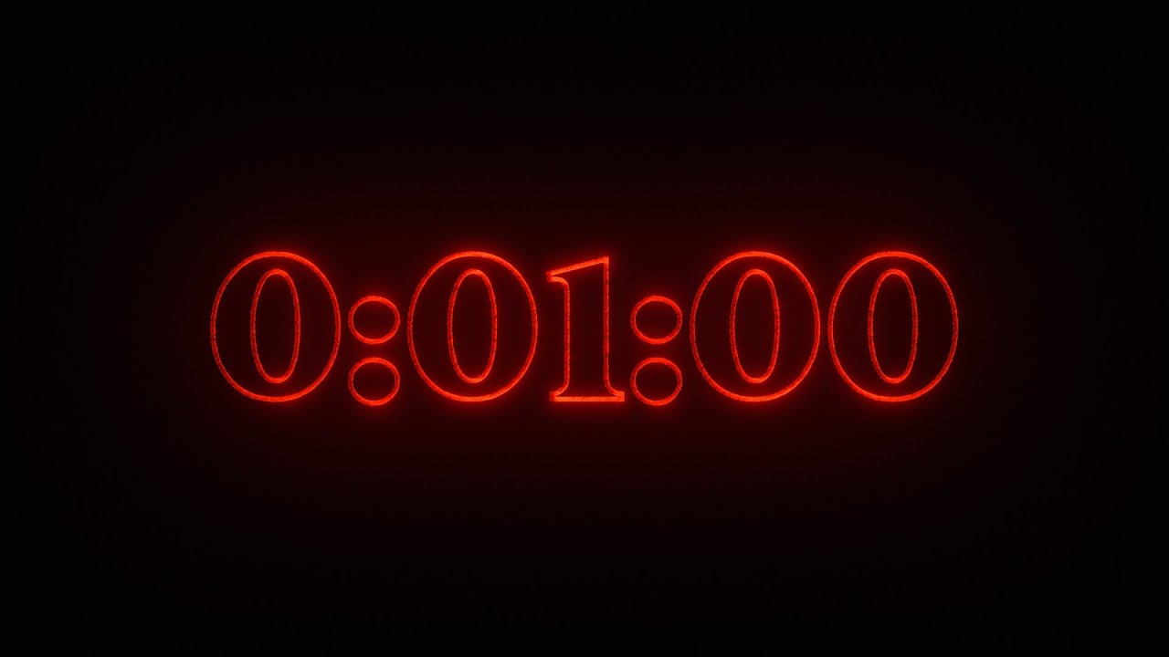 1 Minute Countdown Timer | Stranger Things Theme | 4K | Free Download