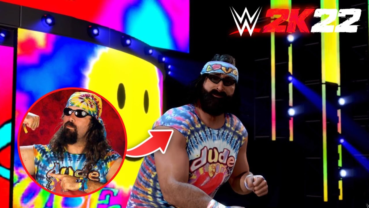 HOW TO PLAY AS DUDE LOVE IN WWE2K22 *hidden trons included*