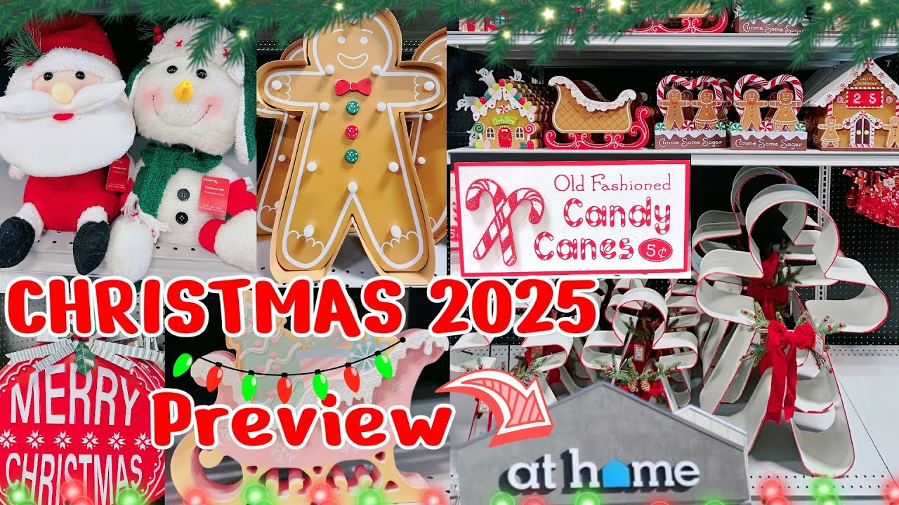 AT HOME STORE CHRISTMAS 2025 IN STORE PREVIEW! 🎄THE GINGERBREADS ARE HERE😍