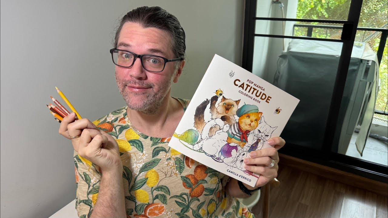 How I Color Fur | Catitude by Camilla d’Errico - Adult Coloring Book Relaxing Happy Vibes