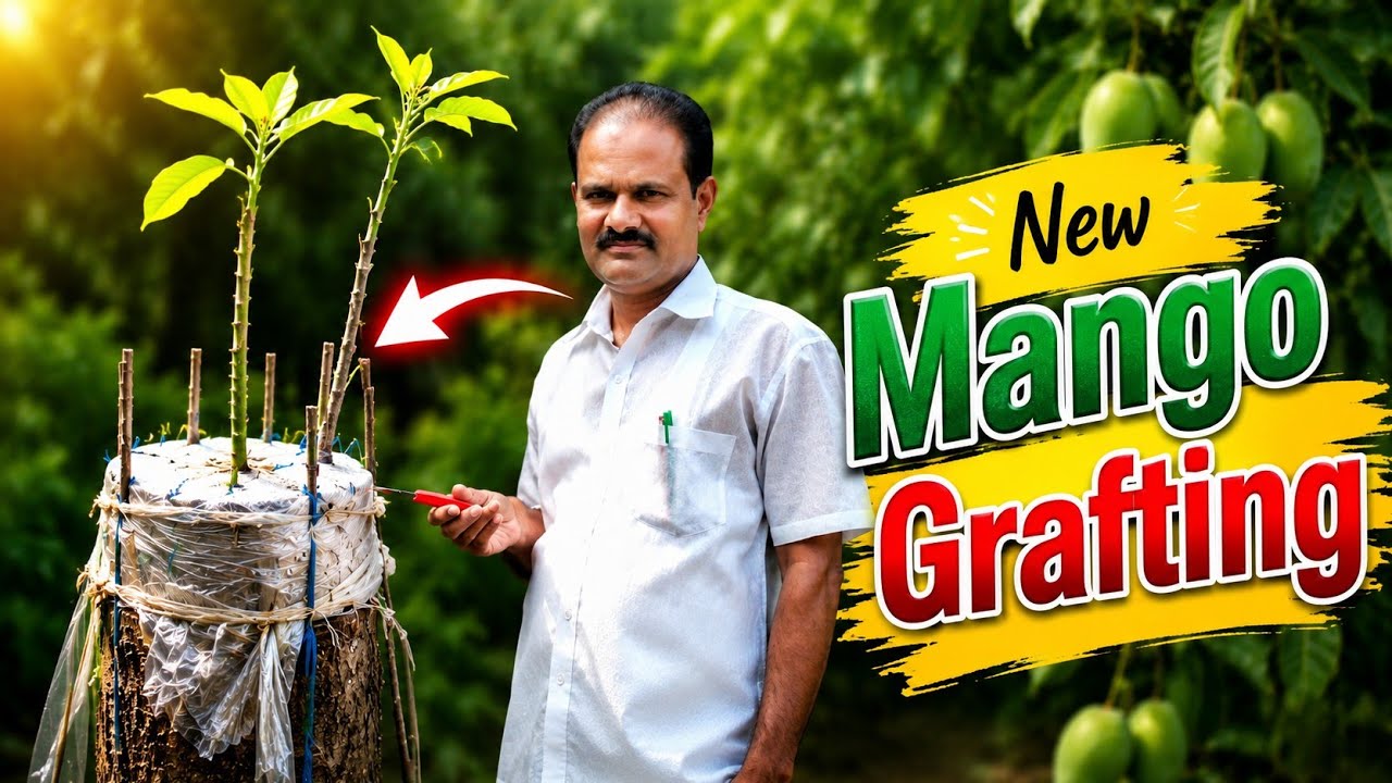 Big mango tree grafting /बड़े आम के पेड़ पर कलम