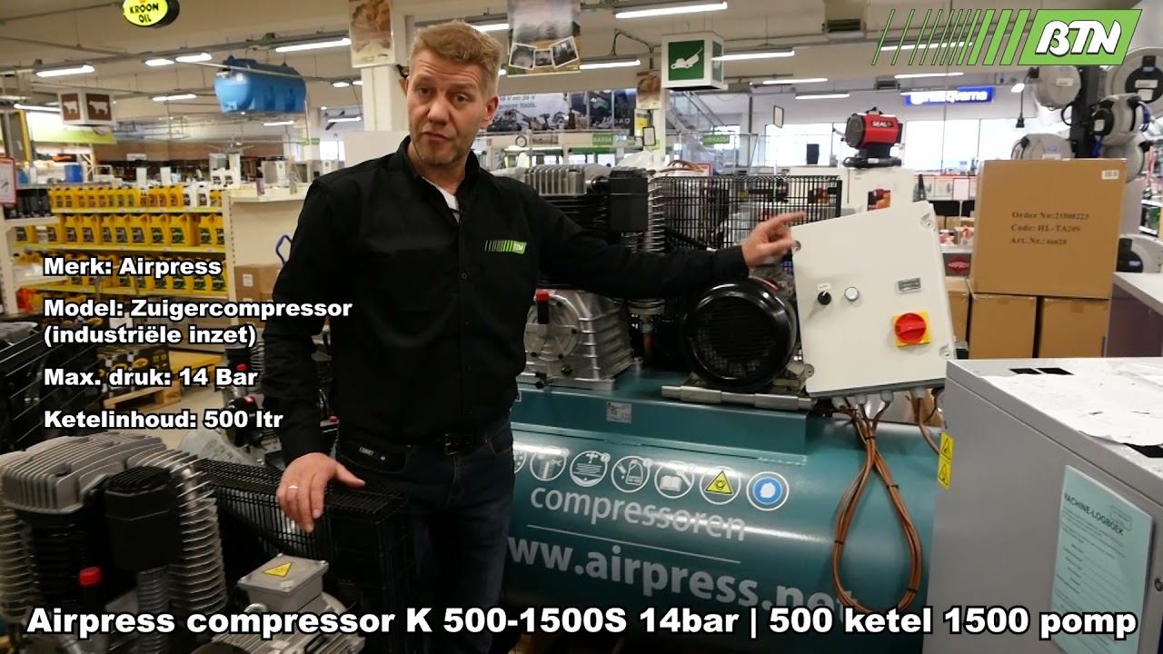 Airpress compressor K 500-1500S 14bar | 500 ketel 1500 pomp - BTN de Haas (732052)