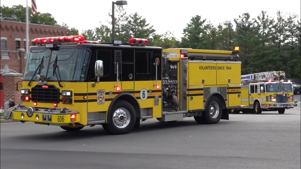 Ashburn Volunteer Fire Rescue Department Engine 606 & Truck 606B Responding 10/3/24