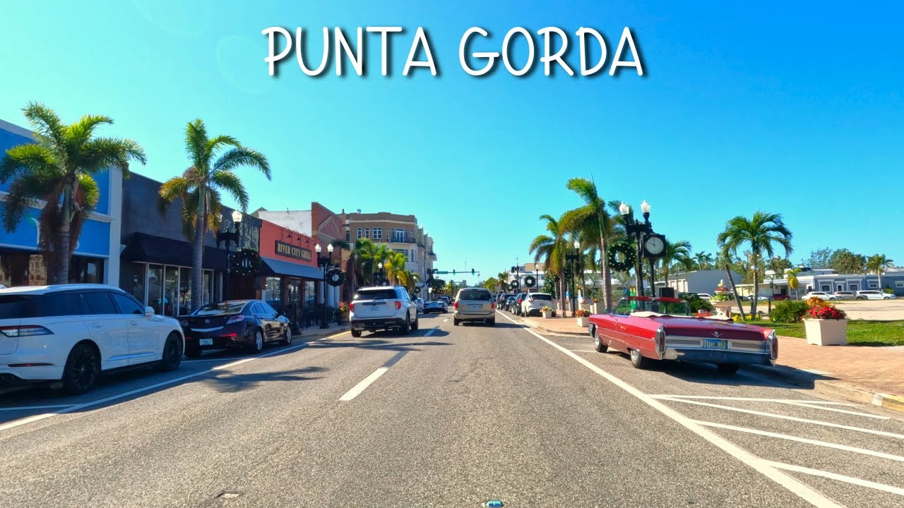 Punta Gorda Florida Driving Through
