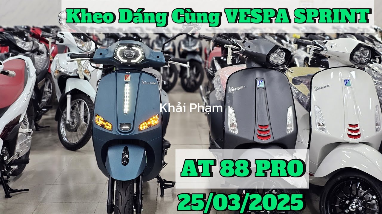 Tay ga Victoria AT 88PRO đọ dáng cùng Vespa Sprint tại CH Mai Duyên.Khải Phạm #xe50cc #50cc #hocsinh