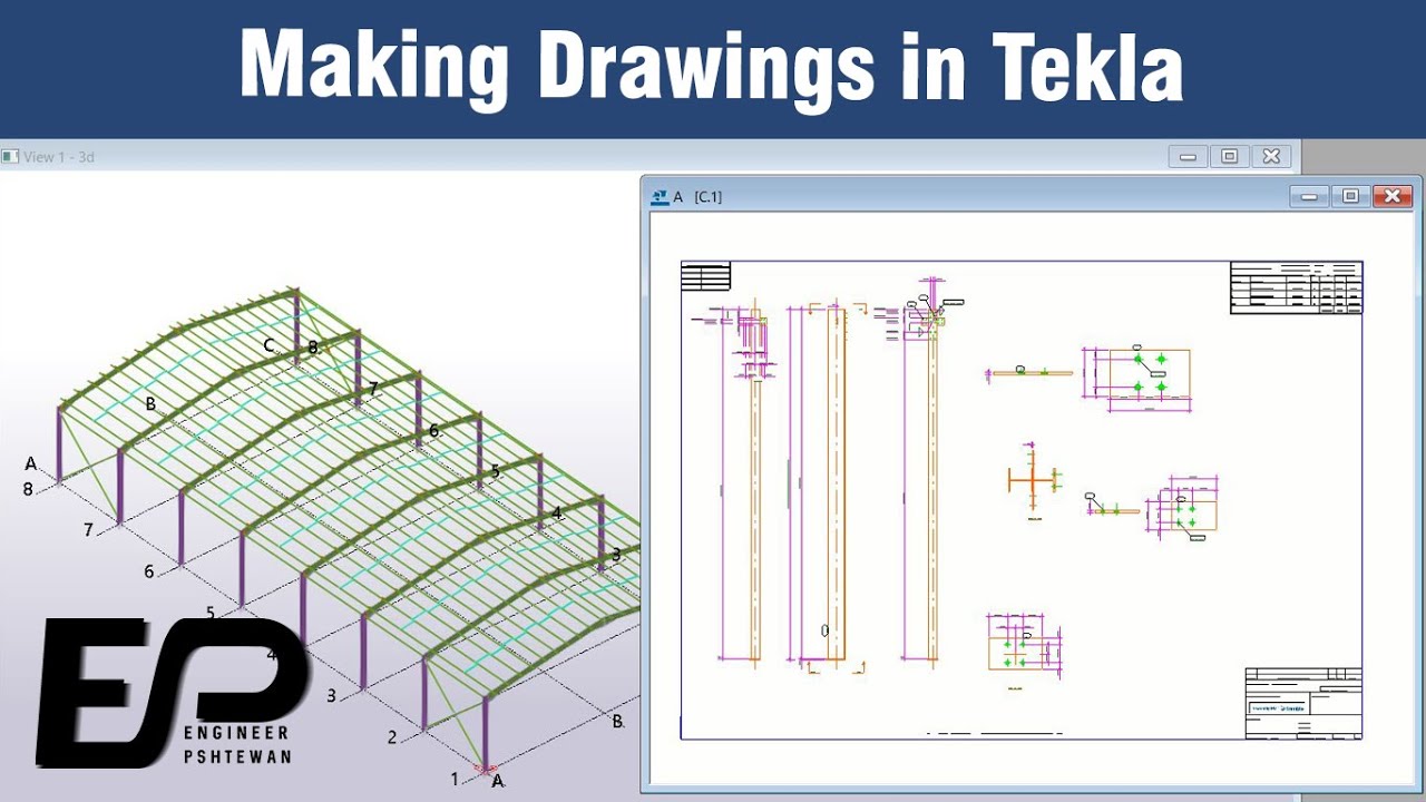 Making drawings in tekla structure