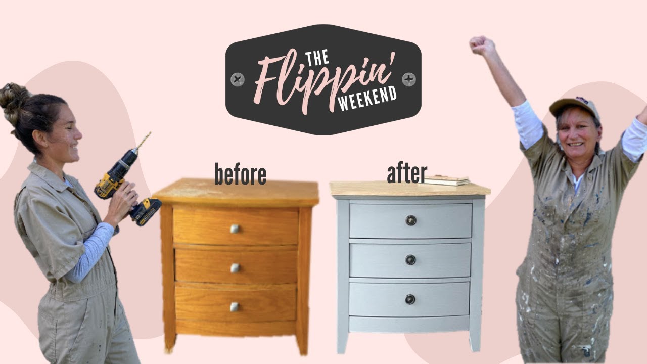 Furniture Flip | Nightstand Makeover with Stencil