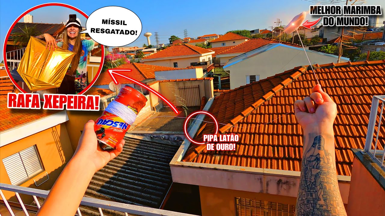 Peguei Pipão Latão de Ouro q Caiu no Telhado do Vizinho Depois de 24 Horas e Soltei o Míssil da Laje
