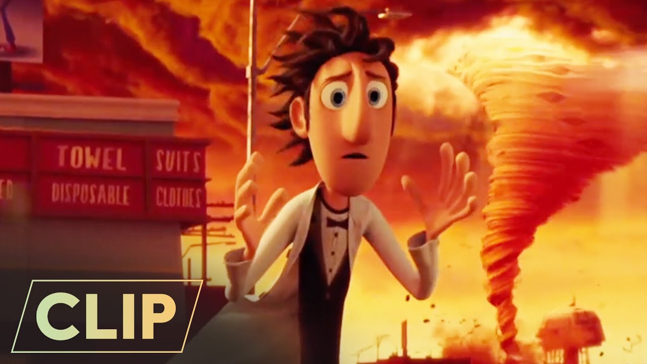 Cloudy with a Chance of Meatballs (2009) | The Spaghetti & Meatball Tornado Disaster | Bill Hader