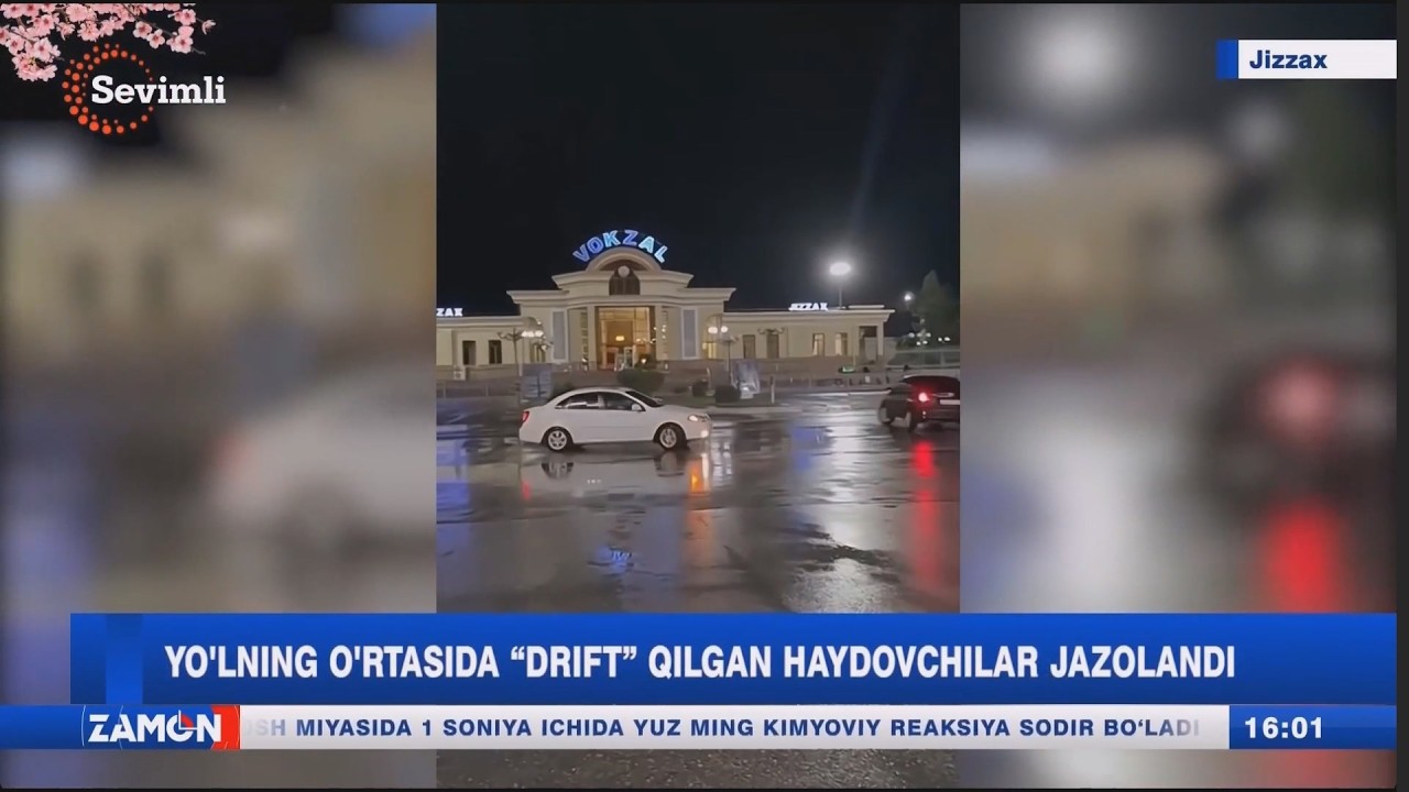 Yoʻlning oʻrtasida “drift“ qilgan haydovchilar jazolandi (Jizzax)