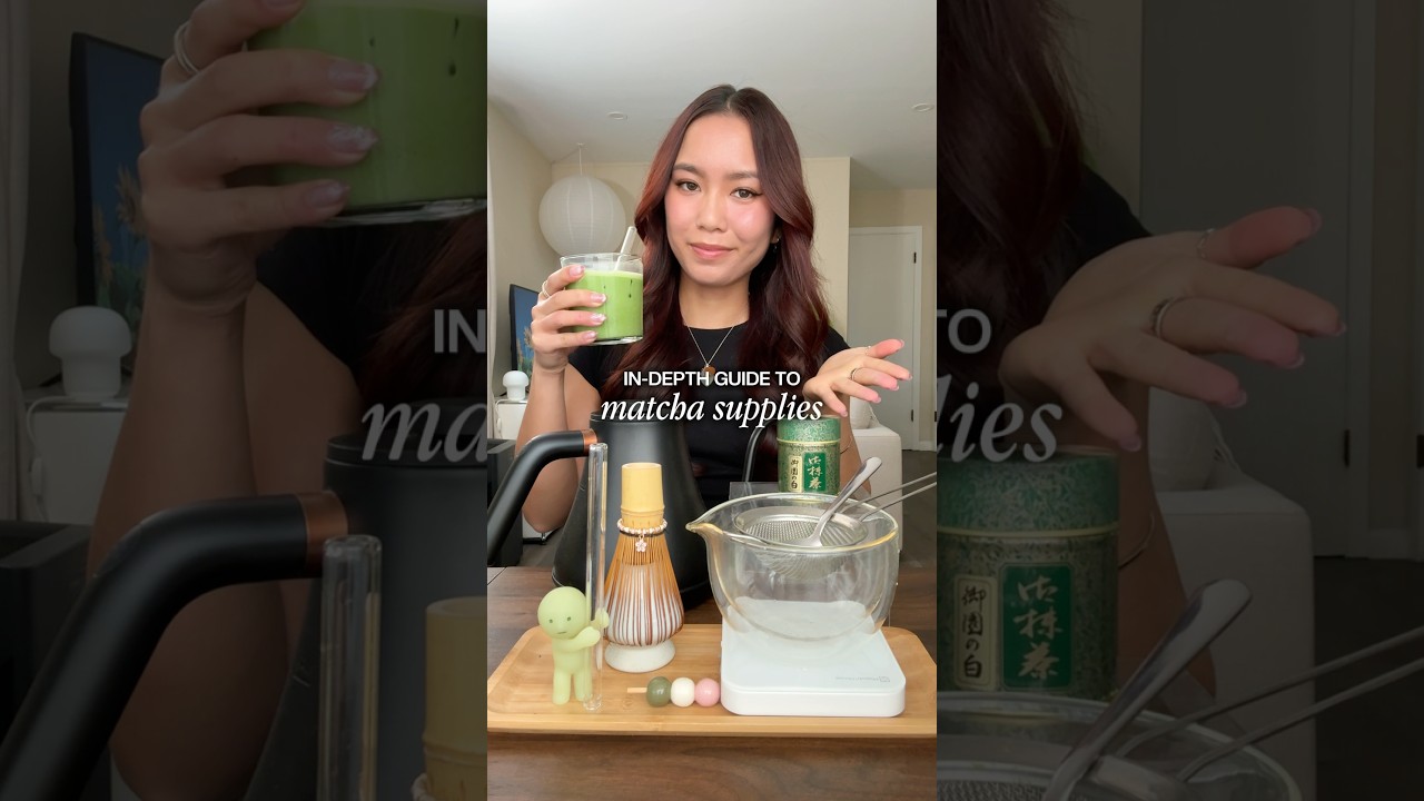 supplies you need to make matcha at home 🍵🫖🏡
