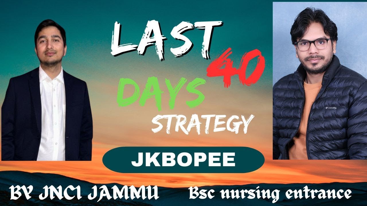 JKBOPEE 2024 : Last 40 Days Selection Strategy by JNCI TEAM #selection #jkbopee #jkbopeebscnursing