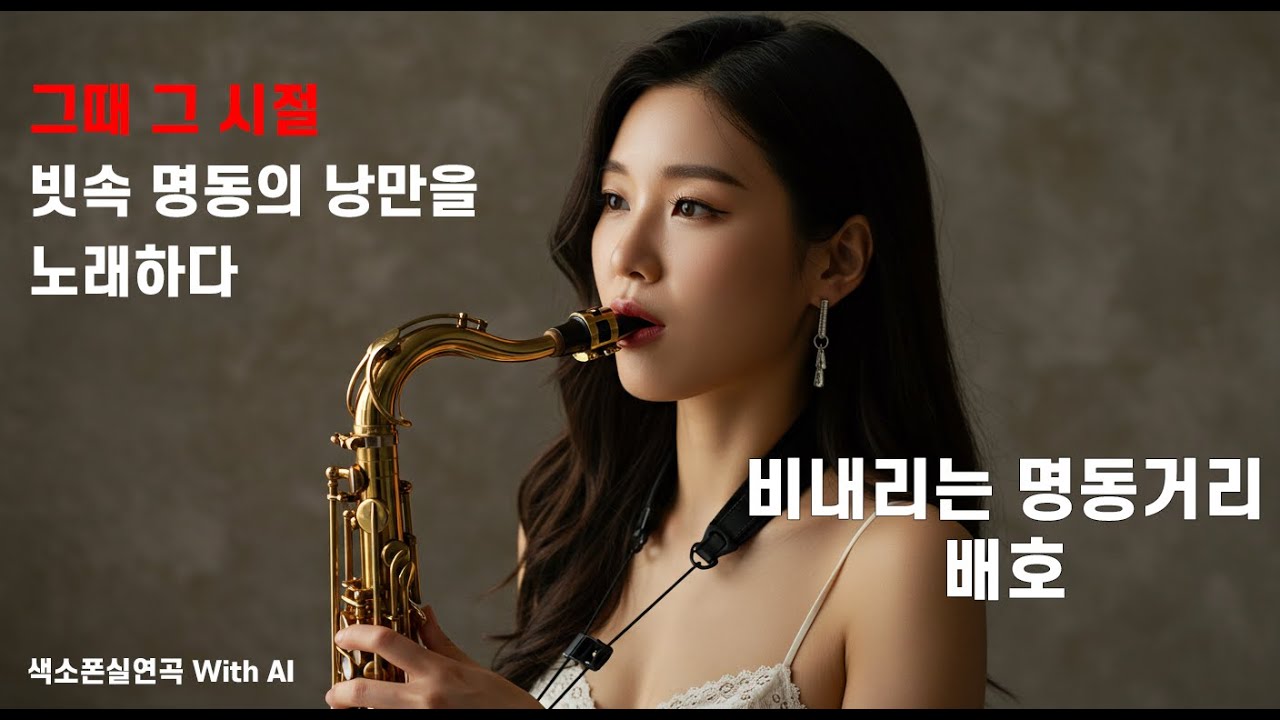 비내리는명동거리 - 배호/7080노래/색소폰/AI