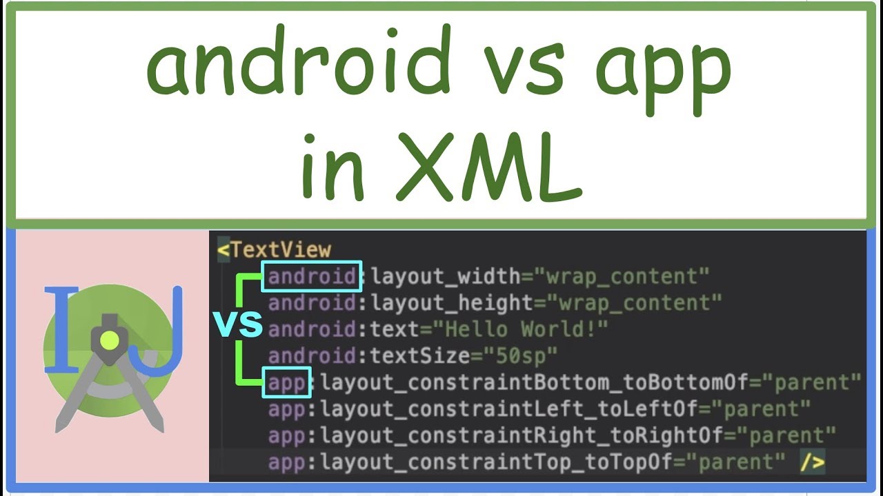 Android vs App in XML