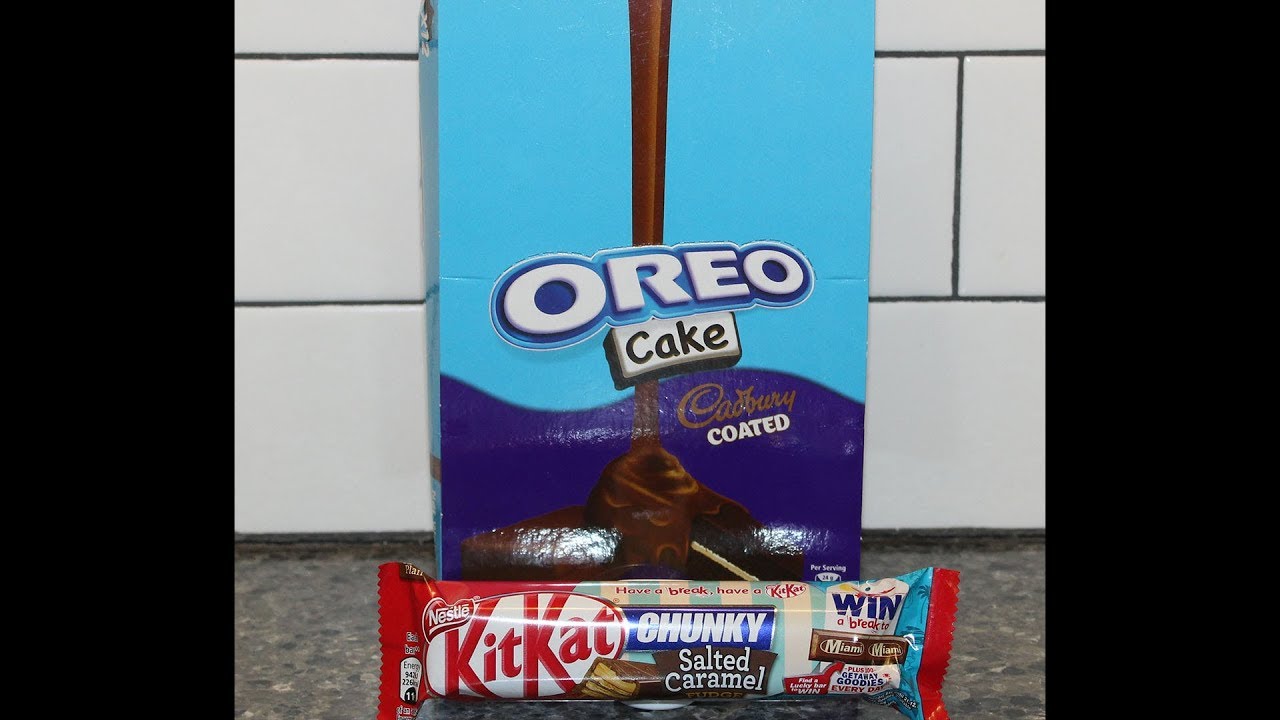 Cadbury Coated Oreo Cake & Kit Kat Chunky Salted Caramel Fudge Review