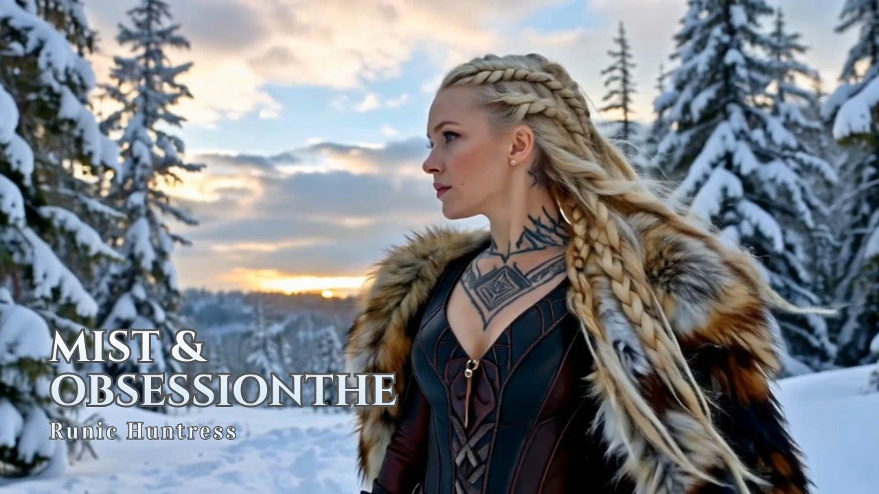 Runic Tattooed Viking Woman in Winter Mist | Emotional Folk Lament