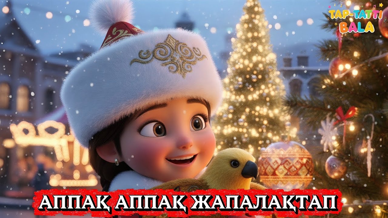 Аппақ аппақ жапалақтап қар жауады тынбастан | Аппақ қар| Жаңа жылдық  ән | Қазақша мультфильмдер 