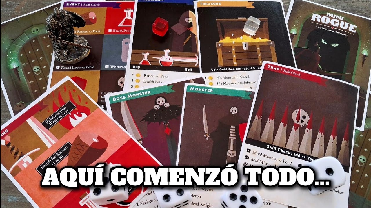 ¡TU PRIMERA MAZMORRA!..MINI ROGUE (A ROGUELIKE MICROGAME) | PARTIDA Y RESEÑA DE PRINT AND PLAY