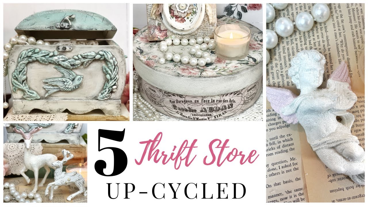 5 Thrift Store Flips ...up-cycled |Shabby Chic | DIY Decor | Christmas 2022 | DIY decor |