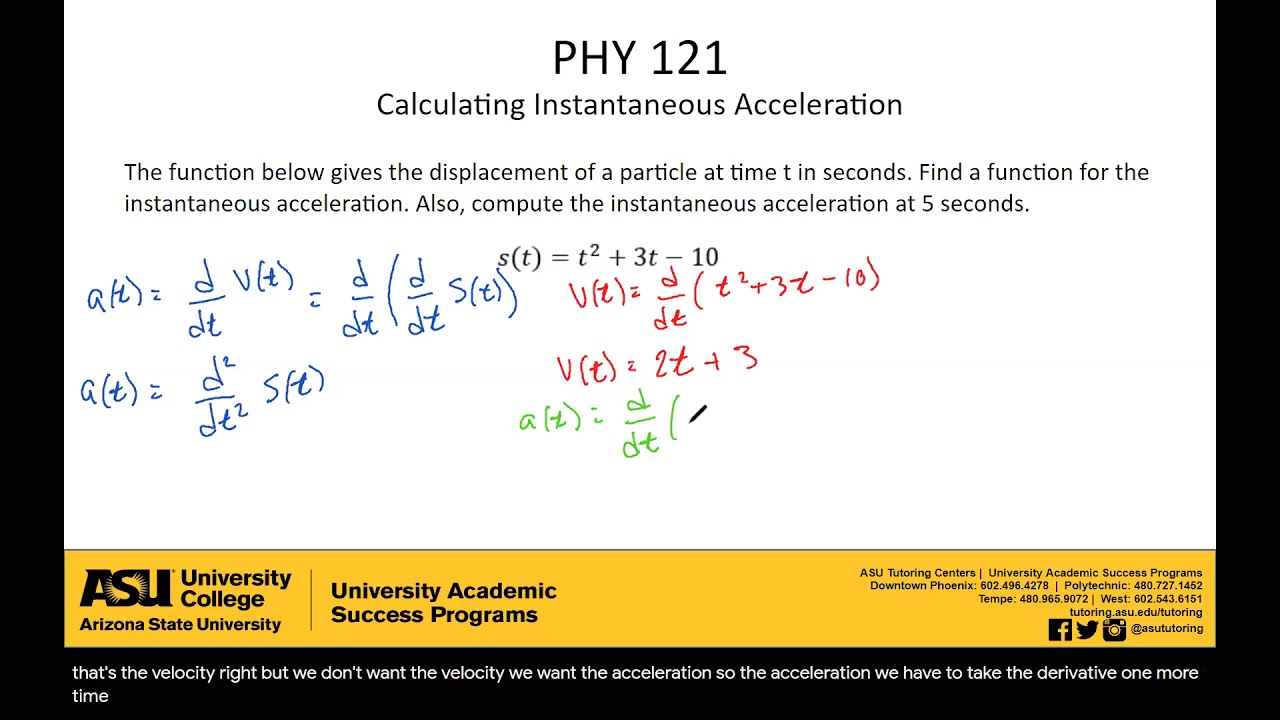 Calculating Instantaneous Acceleration
