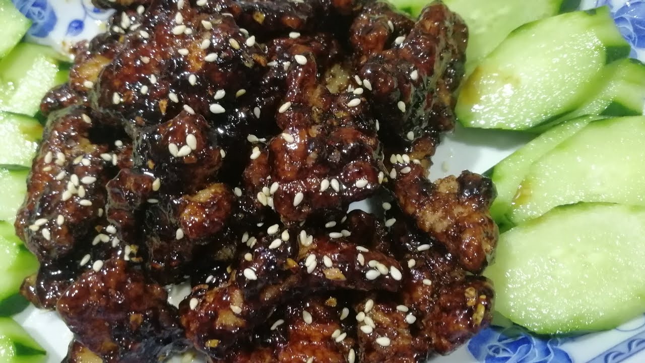 Restaurant Style Super Crispy Fried Pork with Dark Sweet Sauce...will stay super crispy for hrs