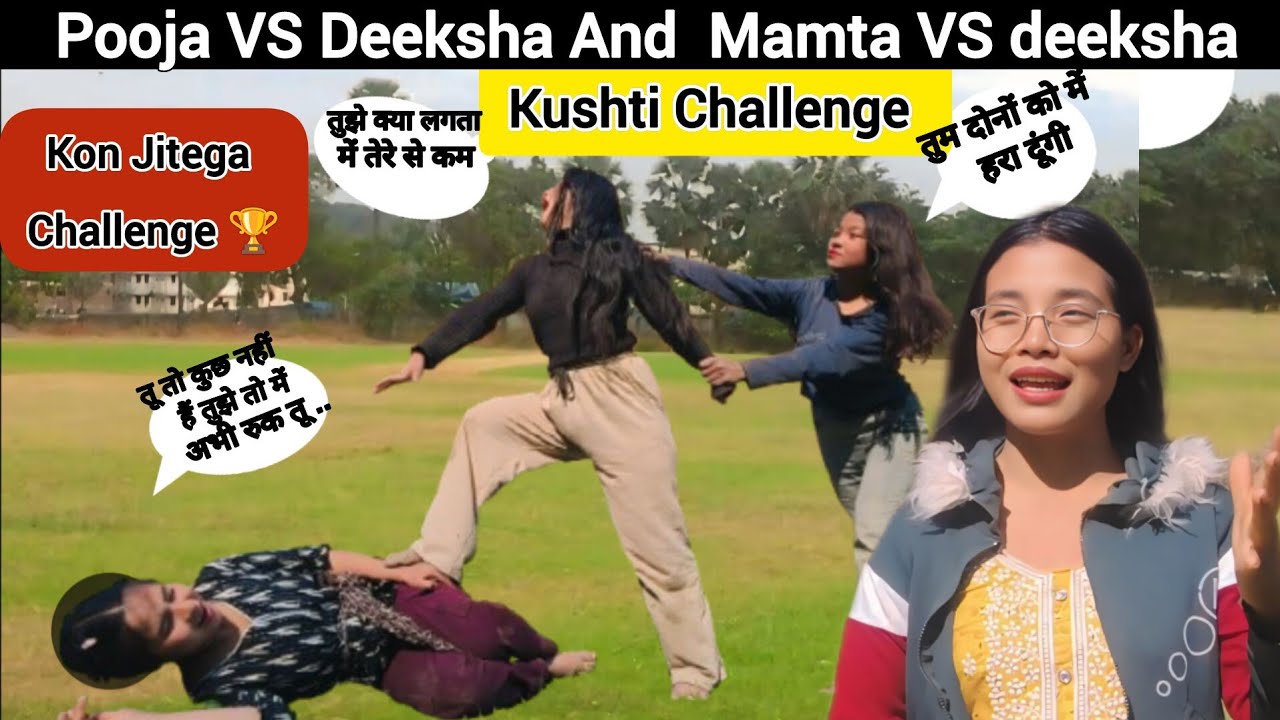 Kushti Challenge 🏆 Pooja Vs Deeksha And Mamta Vs Deeksha 💪