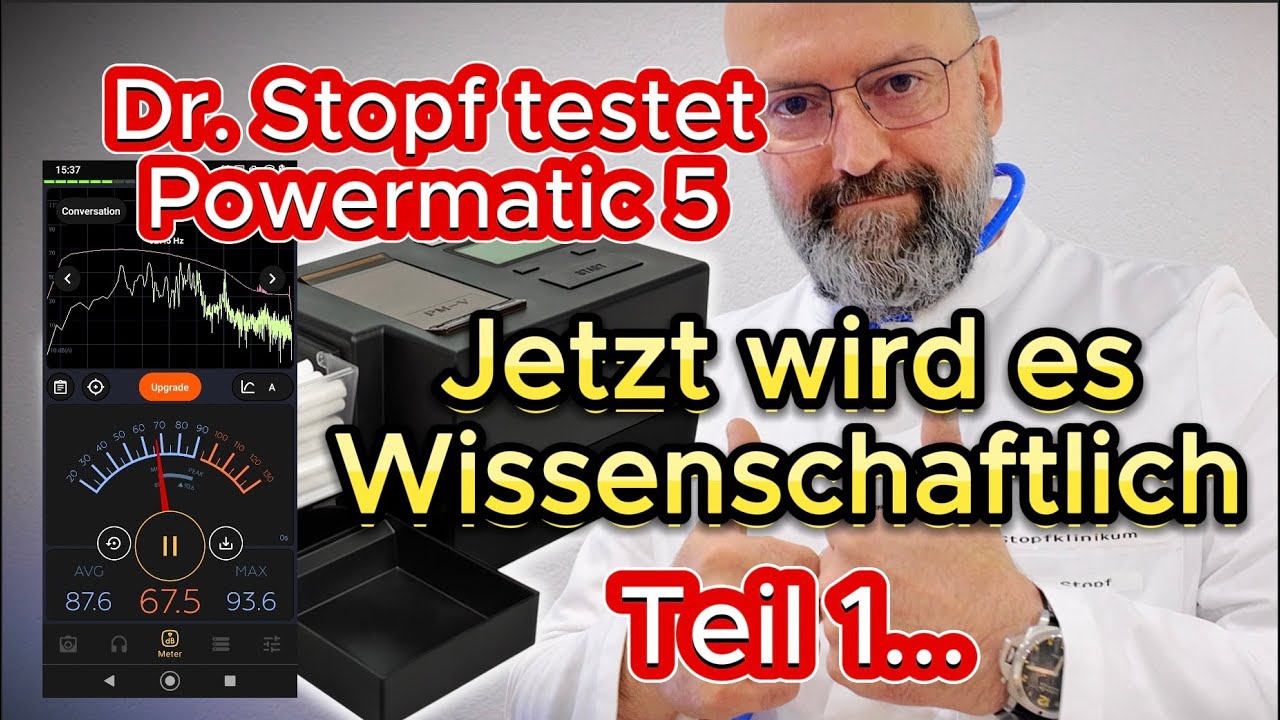 Powermatic 5 jetzt wird's Wissenschaftlich! Dr. Stopf misst dB PM5 vs. PM3 Teil 1...