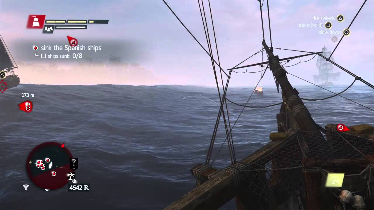Assassin's Creed IV Black Flag - Sink the Spanish ships, avoid the mortar fire