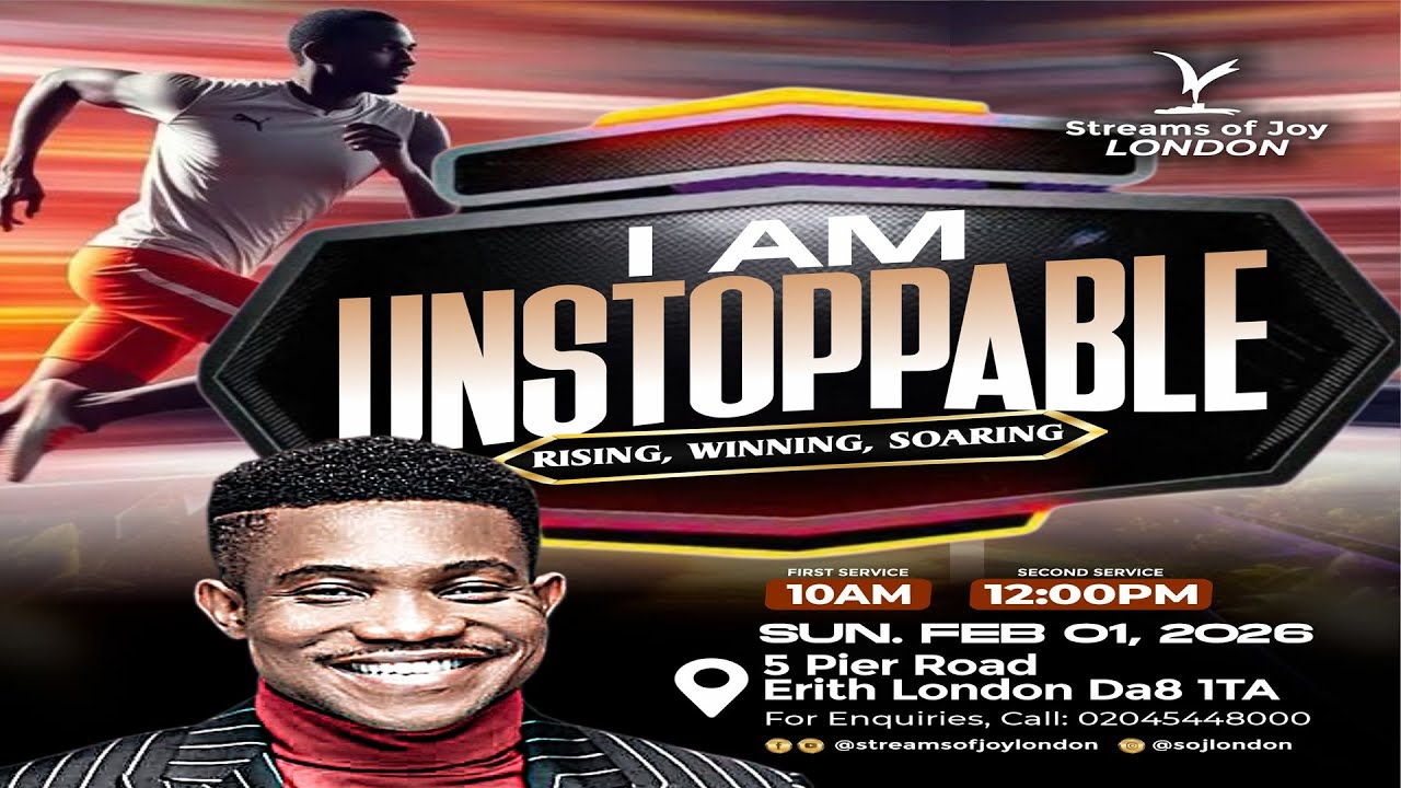 I AM UNSTOPPABLE || STREAMS OF JOY || SUNDAY SERVICE || 1ST FEBRUARY 2026