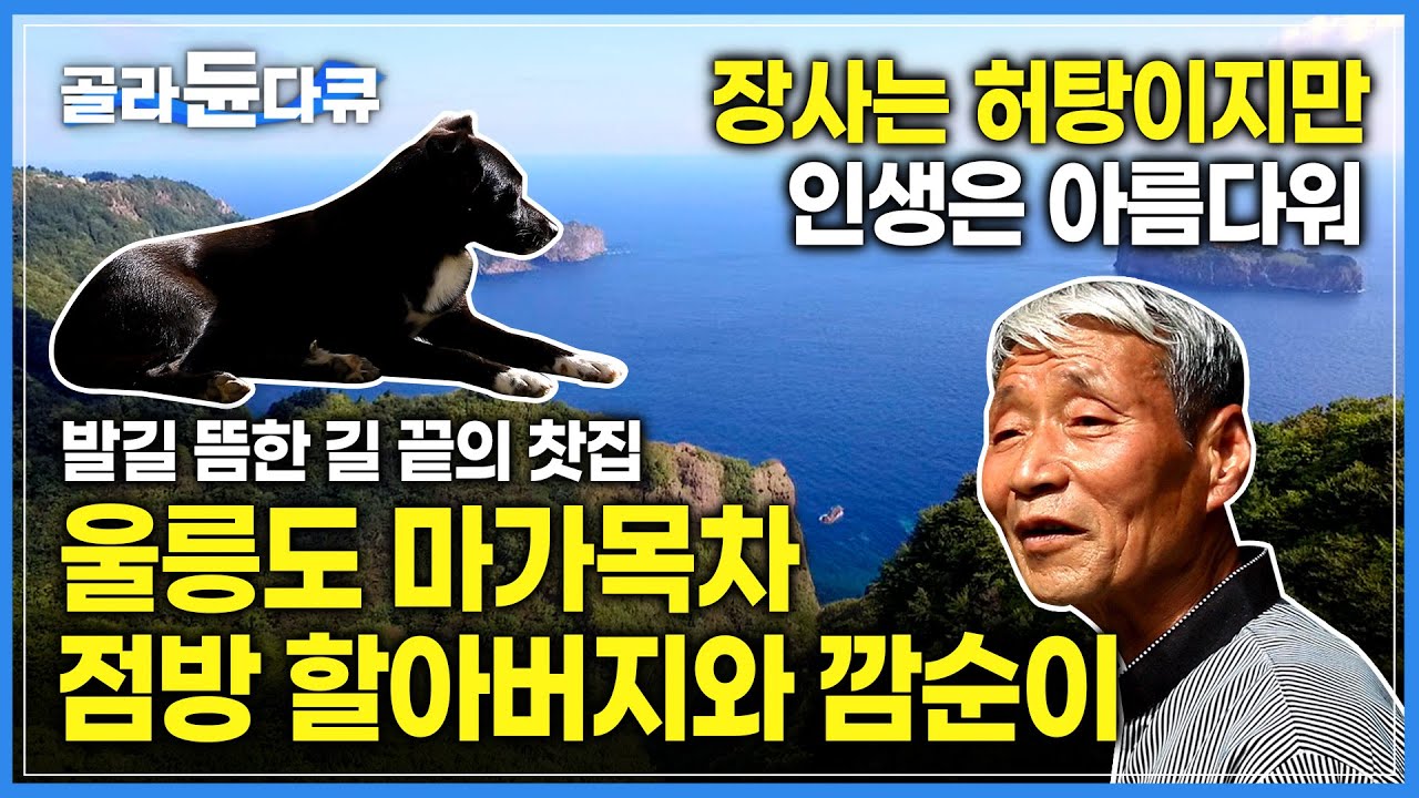 '잘 팔리는 날보다 허탕인 날이 더 많지만 매일 출근' 발길 뜸한 길 끝에 건축 자재를 지게에 지고 수없이 오가며 집을 짓고 점방을 차린 할아버지 | 울릉도 살이 | #골라듄다큐