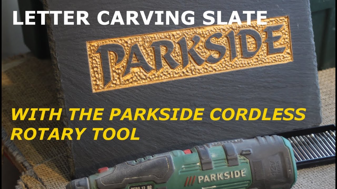 How to make your own slate house sign with the Parkside Cordless Rotary Tool