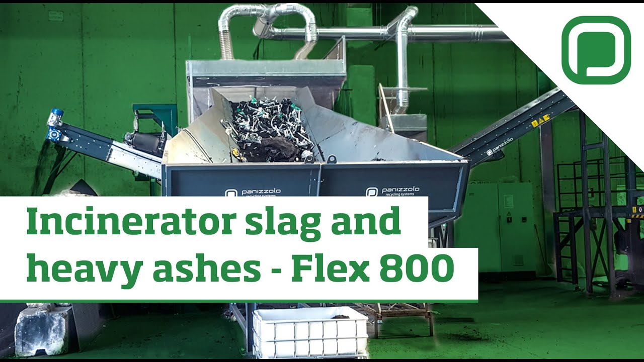 Incinerator slag and heavy ashes Panizzolo recycling plant Flex800