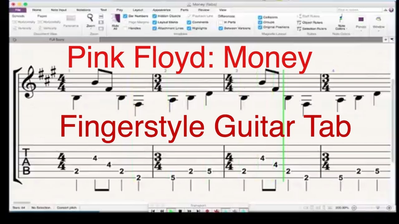 Pink Floyd- Money (Free Fingerstyle Tab)