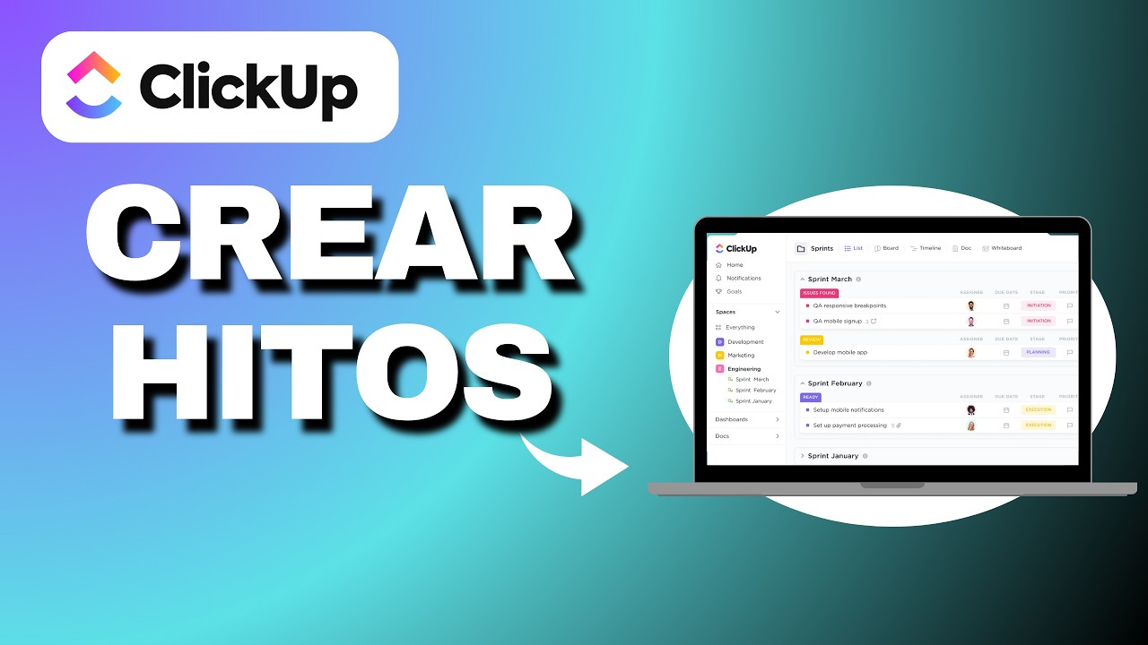 Como Crear Hitos en Clickup