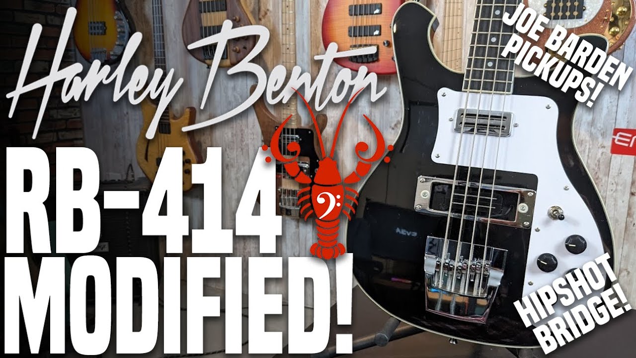 Harley Benton RB-414 Modified - Joe Barden Pickups & Hipshot Ric Bridge! - LowEndLobster Builds
