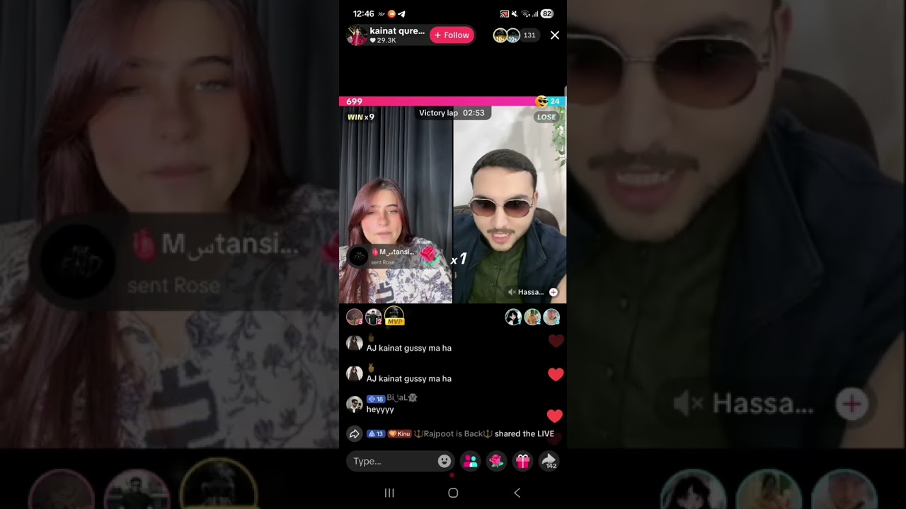 kainat qureshi tik tok live match today 23 01 2026