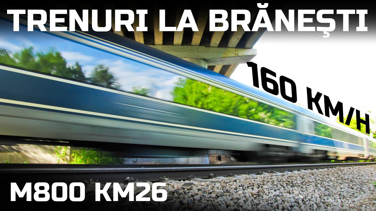 Trenuri de 160 km/h la Branesti-Trainspotting under the Bridge-Schnellzüge im Wald