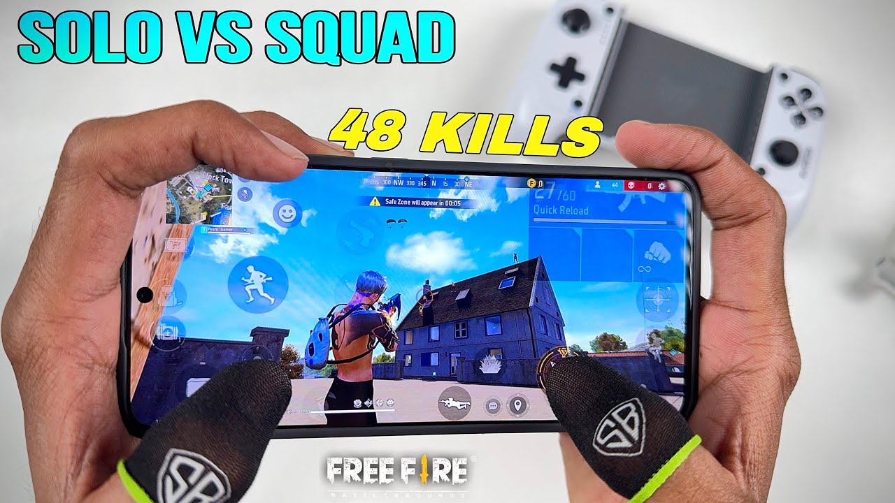 FREE FIRE 3 FINGER GAMING! 48 KILLS NO CUT NO EDITING | Poco X3 Pro