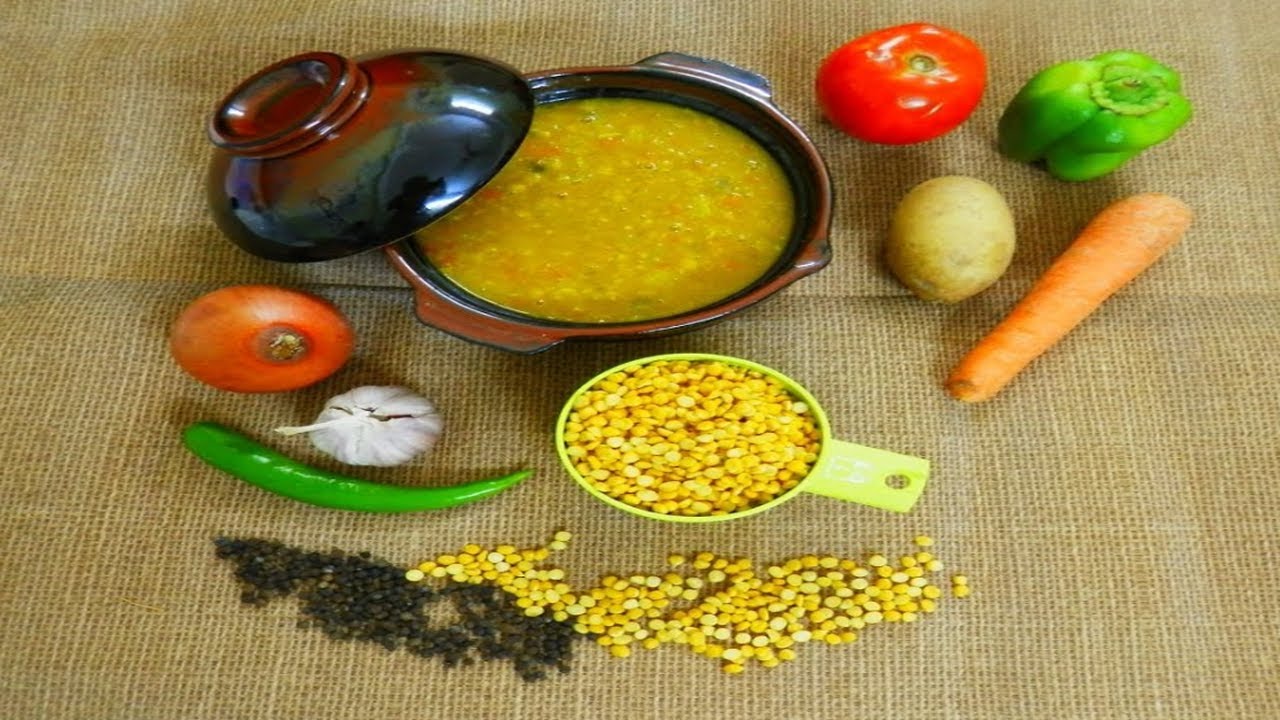 كاري عدس مع خضروات والتوابل -كاري خفيف صحي_طعام الشارع الماليزي | DHAL CURRY