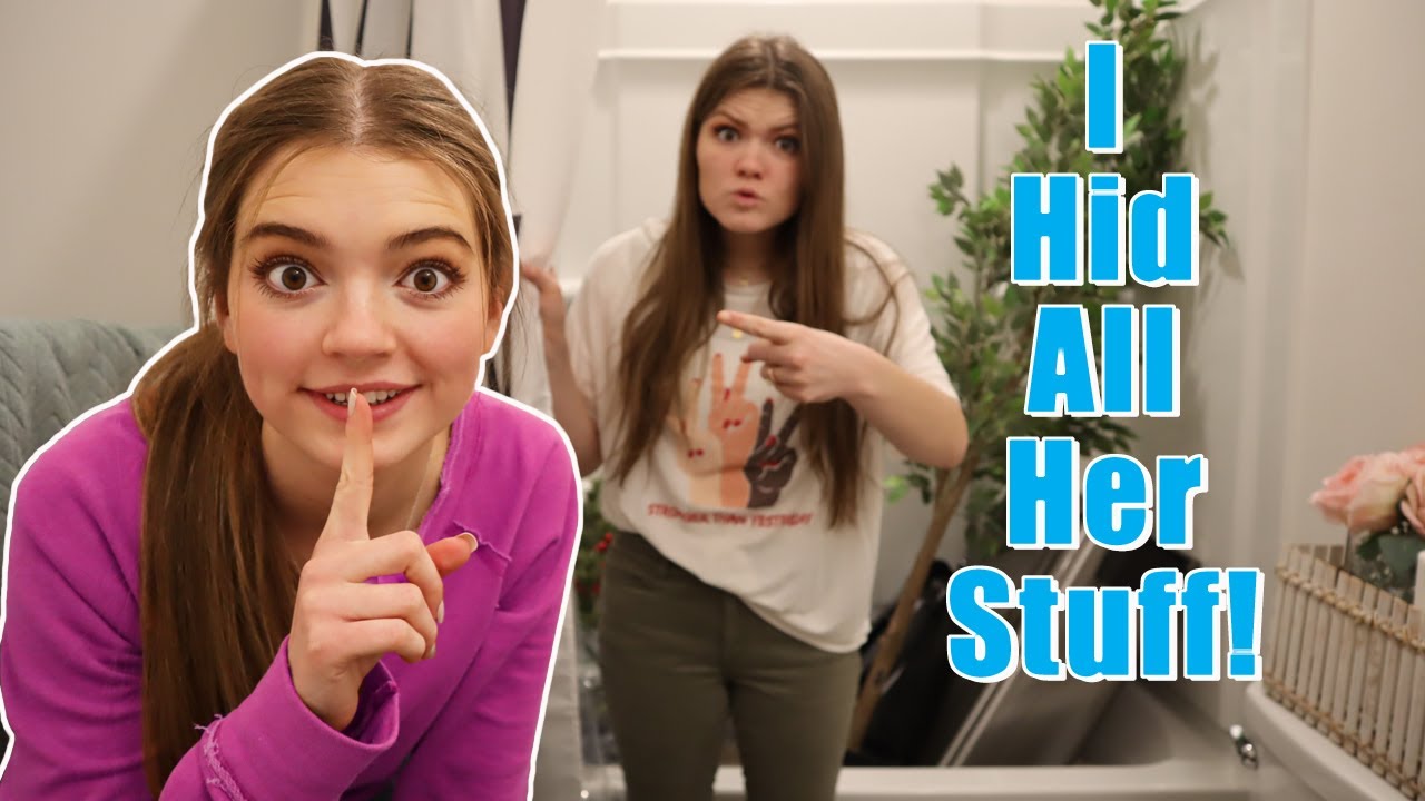 Sneaking My Sisters Stuff And Hiding Them In Her Shower Prank! I Got Caught!