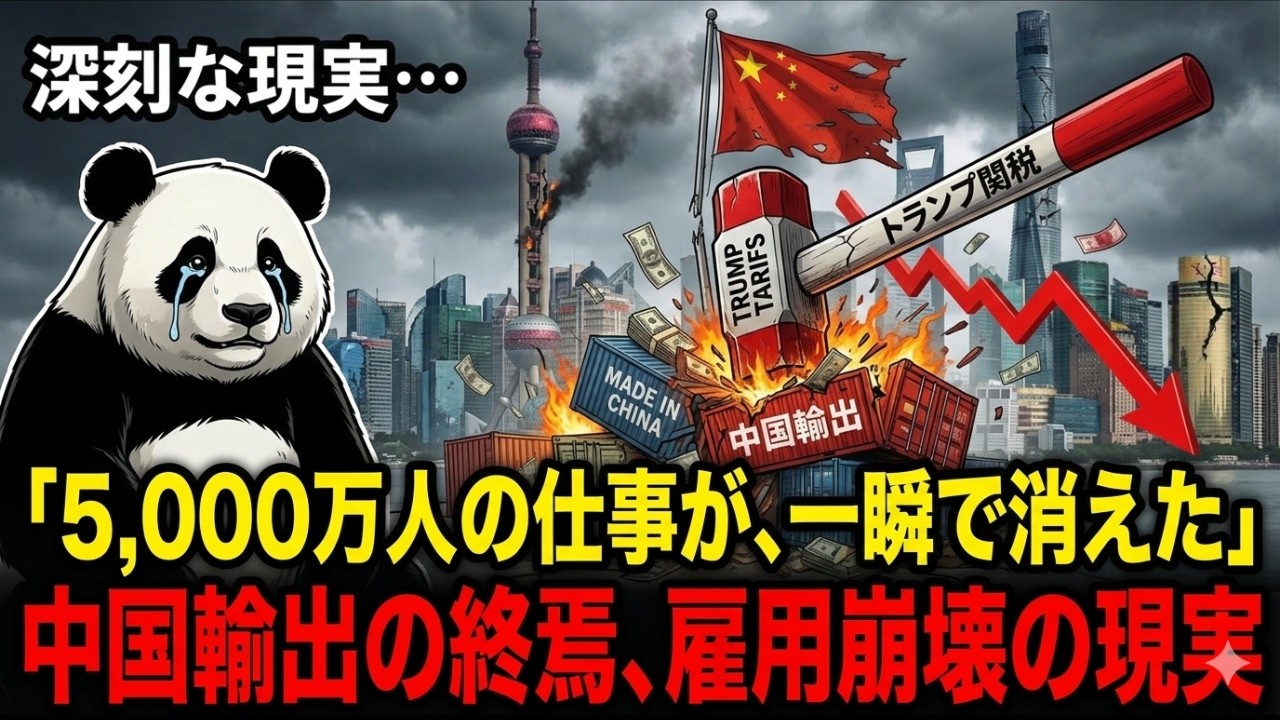 中国輸出が完全に終わる｜トランプ関税で消えた5,000万人の雇用の行方