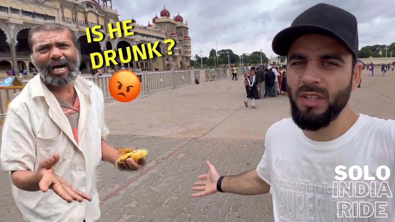 IS HE DRUNK 😳 || MYSURU KARNATAKA DAY 1 || SOLO INDIA BIKE TRIP EP-20 || THE UMAR