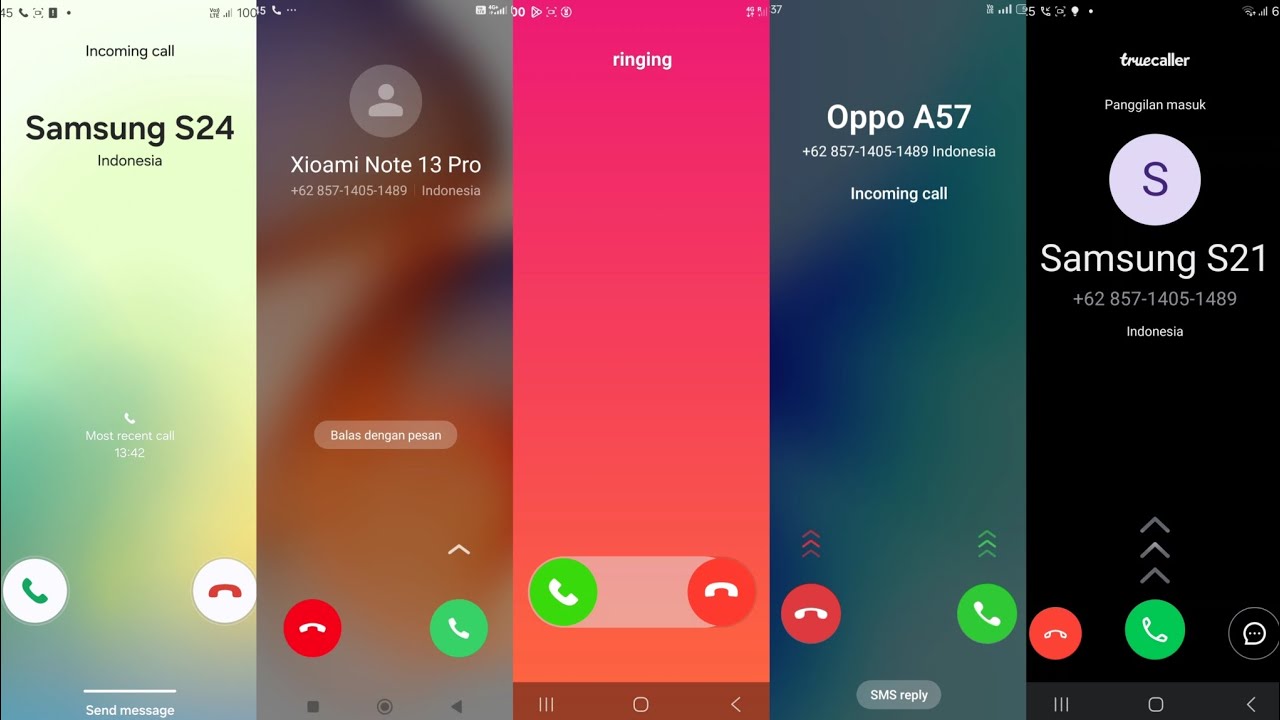 SAMSUNG S24/XIAOMI note 13pro/justalk/oppo a57/truecaller, incoming calls
