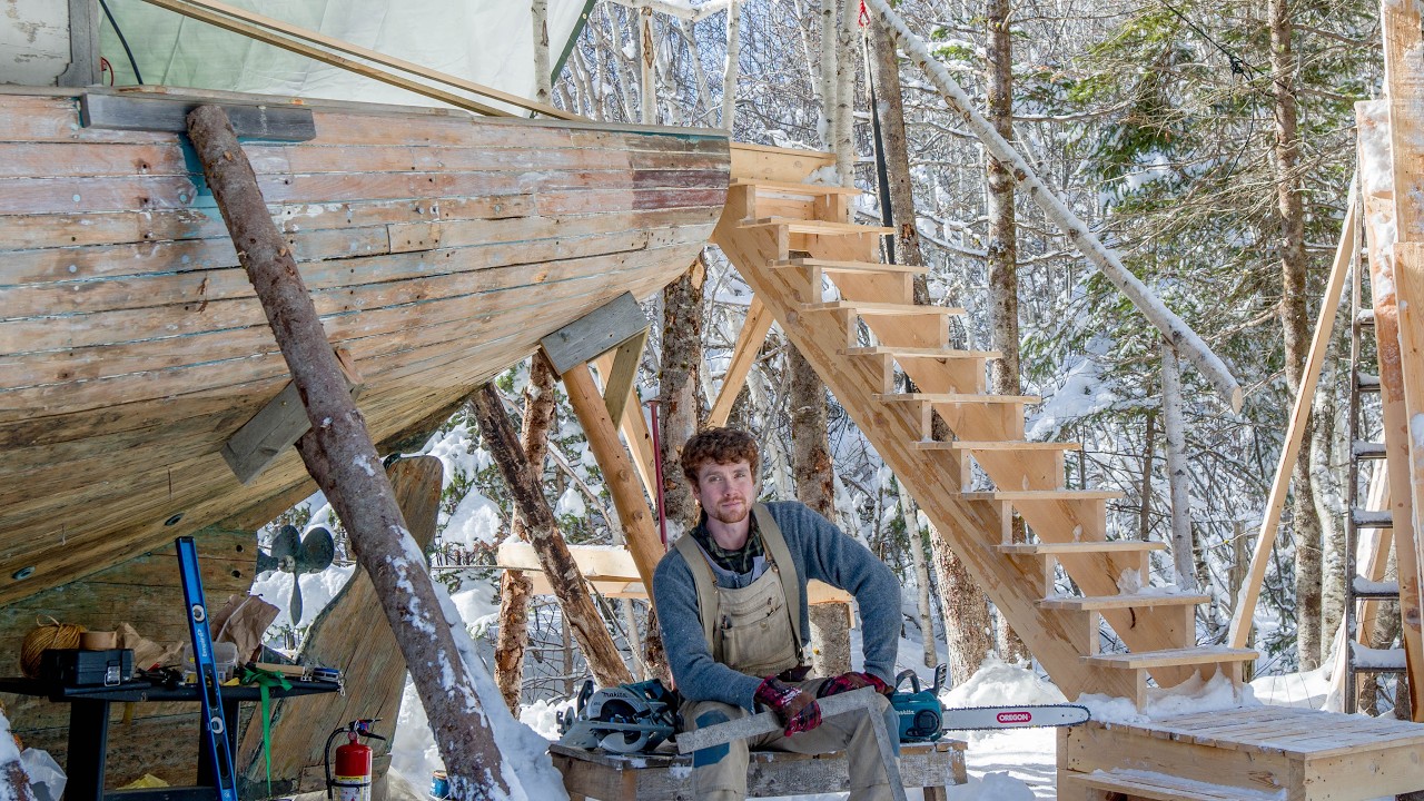 Finishing the Staircase up to the Deck - No. 30