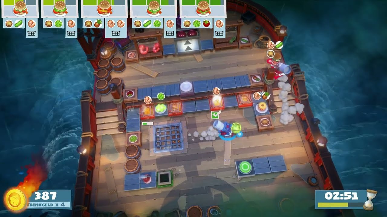 Overcooked AYCE The Ever Pekish Rises - 1-3  -  4 Stars - 1399 -- no glitching