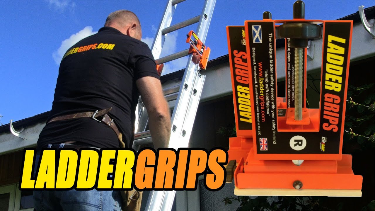 Ladder Safety Accessories & Devices From Ladder Grips Provide 350% More Ladder Stability