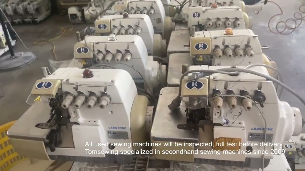 JACK 768D 804D Used Overlock Sewing Machine Secondhand Sale India Kazakhstan Afghanistan Tomsewing